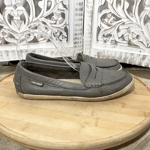 Cole Haan Women’s Penny Loafers Shoes Size 9.5B Gray Leather Rubber Sole - Picture 5 of 12